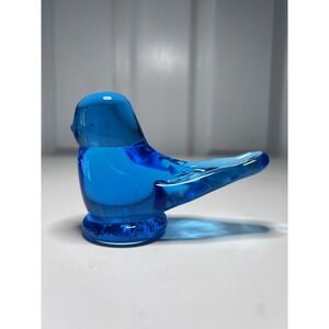 Bluebird Of Happiness Blue Art Glass Bird Figurine